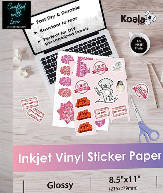 Koala Printable Vinyl Sticker Paper